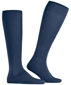 FALKE ClimaWool heren kniekousen, blauw (royal blue)