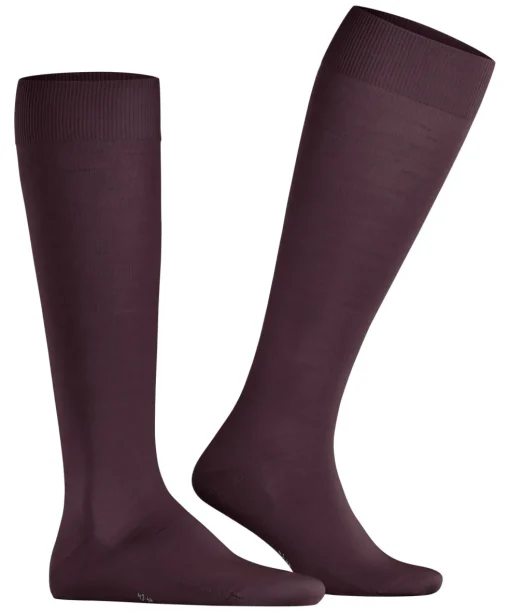 FALKE ClimaWool heren kniekousen, donkerrood (barolo)