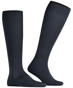 FALKE ClimaWool heren kniekousen, donkerblauw (dark navy)