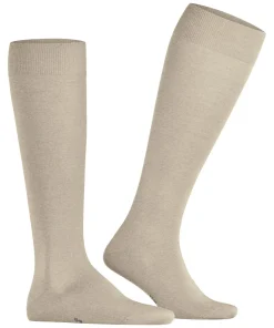 FALKE ClimaWool heren kniekousen, beige melange (pebble mel.)