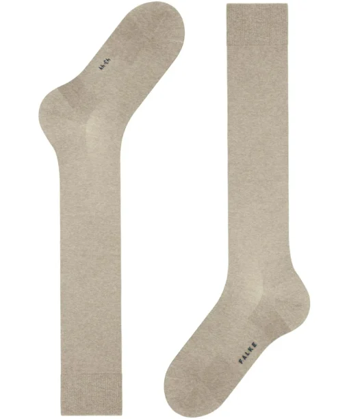 FALKE ClimaWool heren kniekousen, beige melange (pebble mel.)