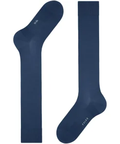 FALKE ClimaWool heren kniekousen, blauw (royal blue)
