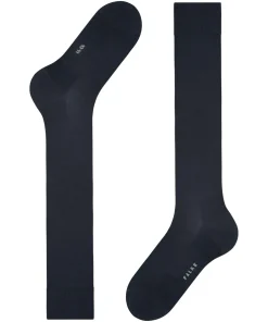 FALKE ClimaWool heren kniekousen, donkerblauw (dark navy)