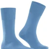 FALKE ClimaWool herensokken, blauw (cornflower blue)