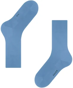 FALKE ClimaWool herensokken, blauw (cornflower blue)