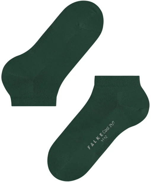 FALKE Cool 24/7 heren enkelsokken, groen (hunter green)