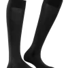 FALKE Cotton Touch dames kniekousen, zwart (black)