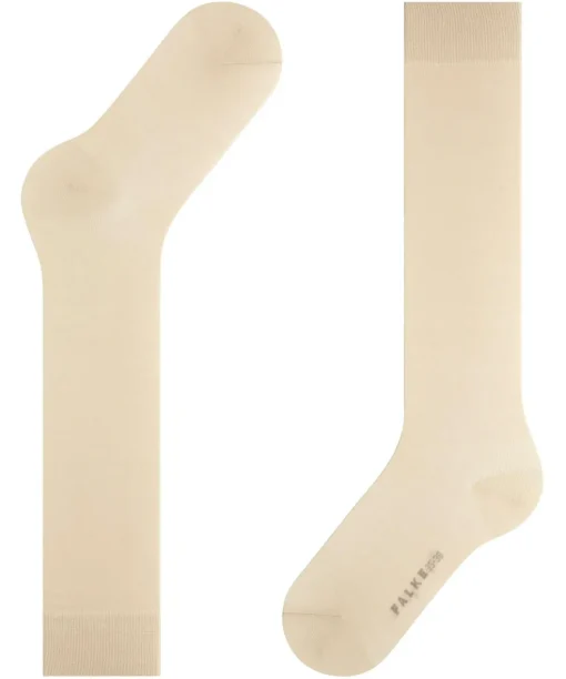 FALKE Cotton Touch dames kniekousen, creme (cream)