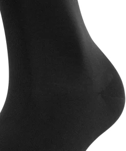 FALKE Cotton Touch dames kniekousen, zwart (black)