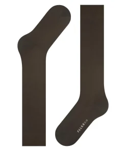 FALKE Cotton Touch dames kniekousen, bruin (dark brown)