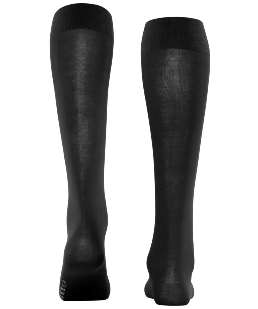 FALKE Cotton Touch dames kniekousen, zwart (black)