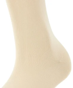 FALKE Cotton Touch dames kniekousen, creme (cream)