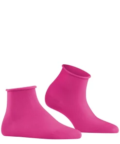 FALKE Cotton Touch damessokken kort, roze (berry)