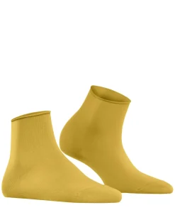 FALKE Cotton Touch damessokken kort, okergeel (nugget)