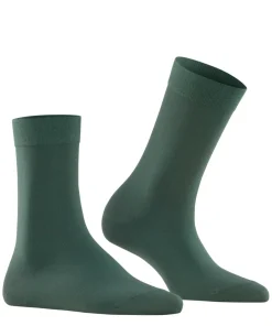 FALKE Cotton Touch damessokken, groen (hunter green)