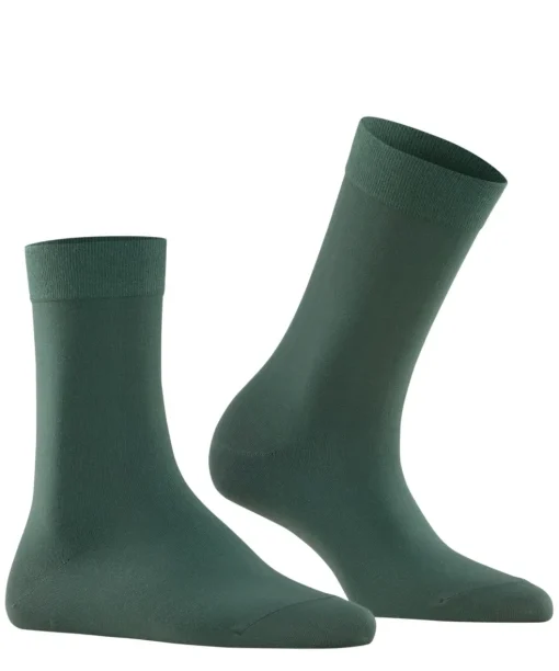 FALKE Cotton Touch damessokken, groen (hunter green)