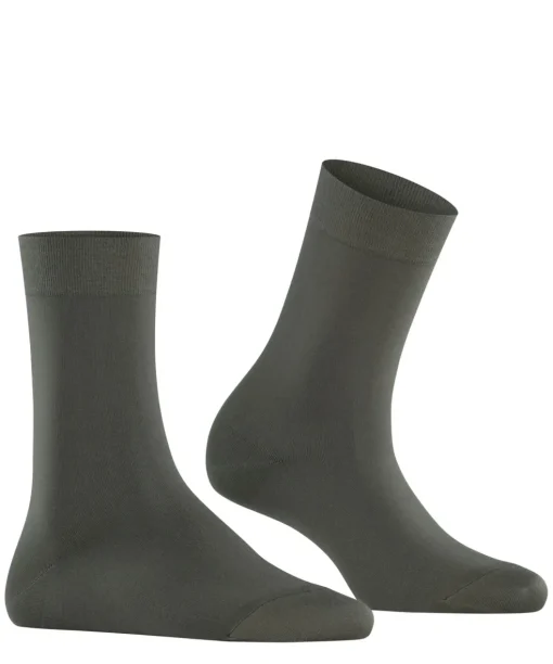 FALKE Cotton Touch damessokken, olijfgroen (military)