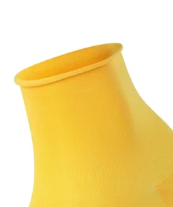 FALKE Cotton Touch damessokken kort, geel (mustard)