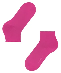 FALKE Cotton Touch damessokken kort, roze (berry)