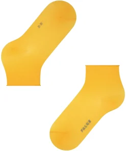 FALKE Cotton Touch damessokken kort, geel (mustard)