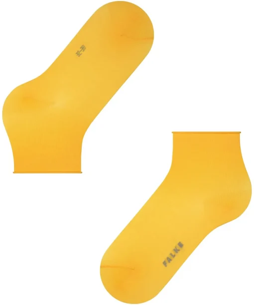 FALKE Cotton Touch damessokken kort, geel (mustard)