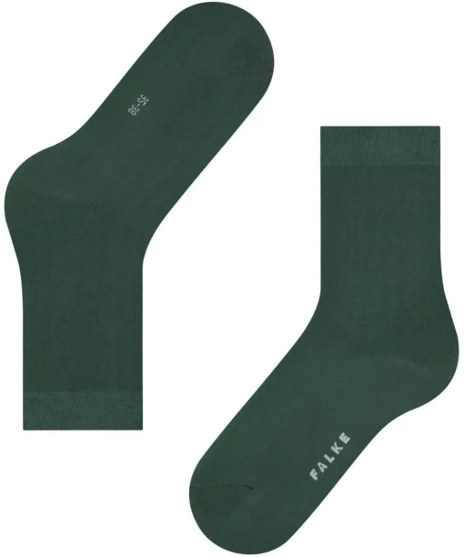 FALKE Cotton Touch damessokken, groen (hunter green)