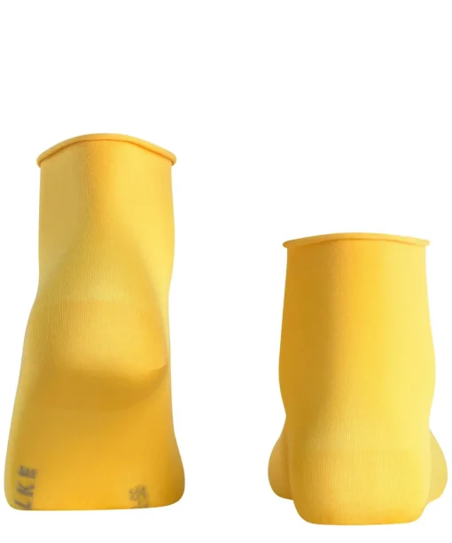 FALKE Cotton Touch damessokken kort, geel (mustard)