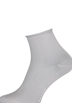 FALKE Cotton Touch korte damessokken, katoen, zilvergrijs (silver)