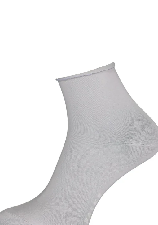 FALKE Cotton Touch korte damessokken, katoen, zilvergrijs (silver)