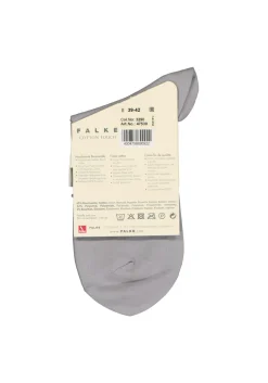 FALKE Cotton Touch korte damessokken, katoen, zilvergrijs (silver)