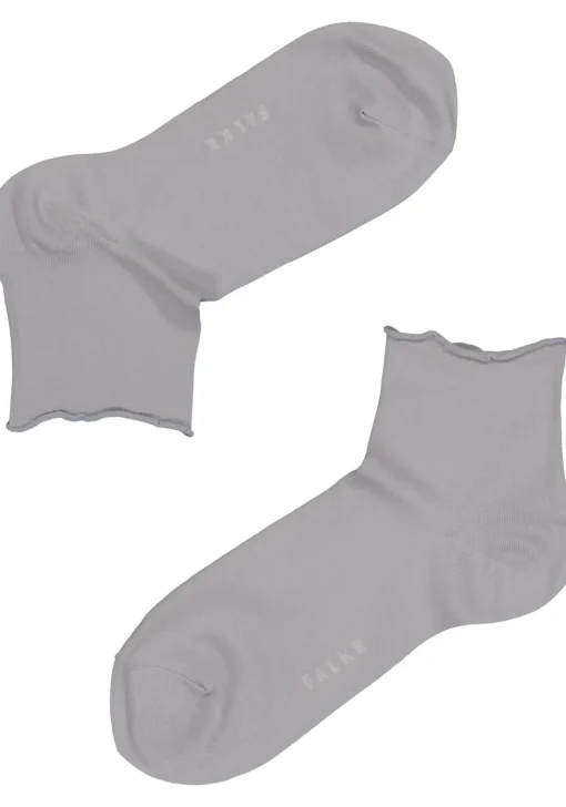 FALKE Cotton Touch korte damessokken, katoen, zilvergrijs (silver)