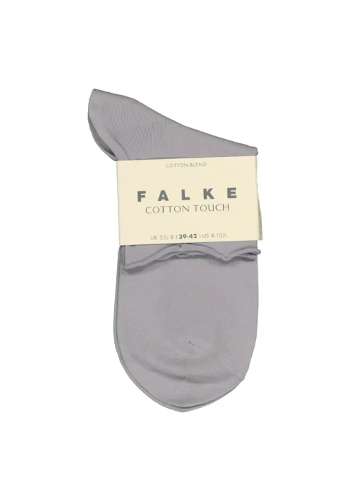 FALKE Cotton Touch korte damessokken, katoen, zilvergrijs (silver)