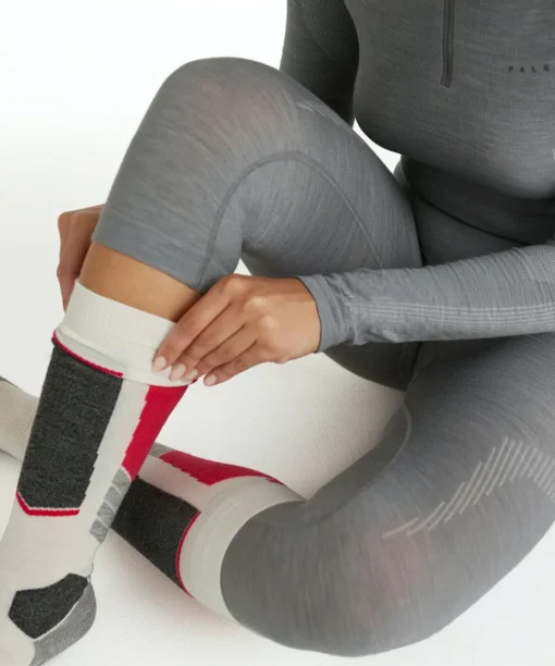 FALKE dames 3/4 tights Wool-Tech, thermobroek, grijs (grey-heather)