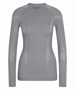 FALKE dames lange mouw shirt Wool-Tech, thermoshirt, grijs (grey-heather)