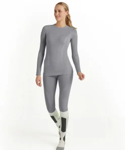 FALKE dames lange mouw shirt Wool-Tech, thermoshirt, grijs (grey-heather)