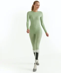 FALKE dames tights Wool-Tech, thermobroek, groen (quiet green)