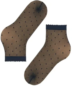 FALKE Dot 15 DEN dames sokjes, marine blauw (marine)