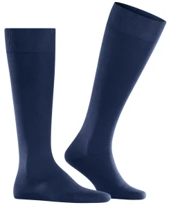 FALKE Energizing Cotton heren kniekousen, blauw (deep blue)
