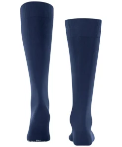 FALKE Energizing Cotton heren kniekousen, blauw (deep blue)