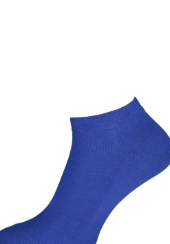 FALKE Family dames enkelsokken, katoen, kobalt blauw (imperial)