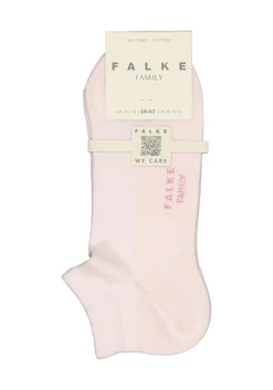 FALKE Family dames enkelsokken, katoen, roze (light pink)