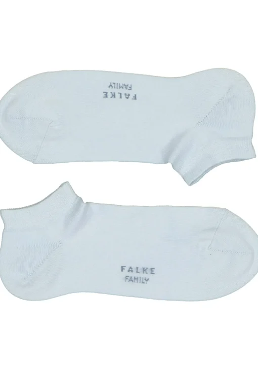 FALKE Family dames enkelsokken, katoen, lichtblauw (light blue)