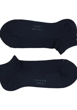 FALKE Family dames enkelsokken, katoen, donker marine blauw (marine)