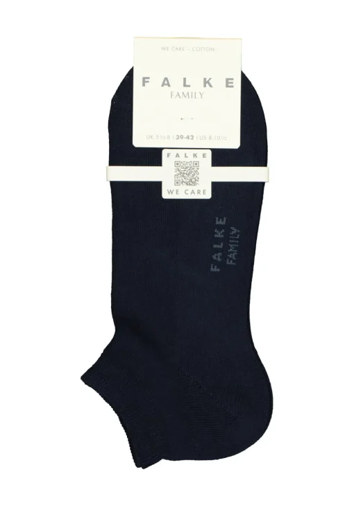 FALKE Family dames enkelsokken, katoen, donker marine blauw (marine)