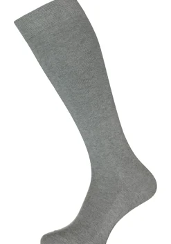 FALKE Family dames kniekousen, katoen, grijs (grey mix)