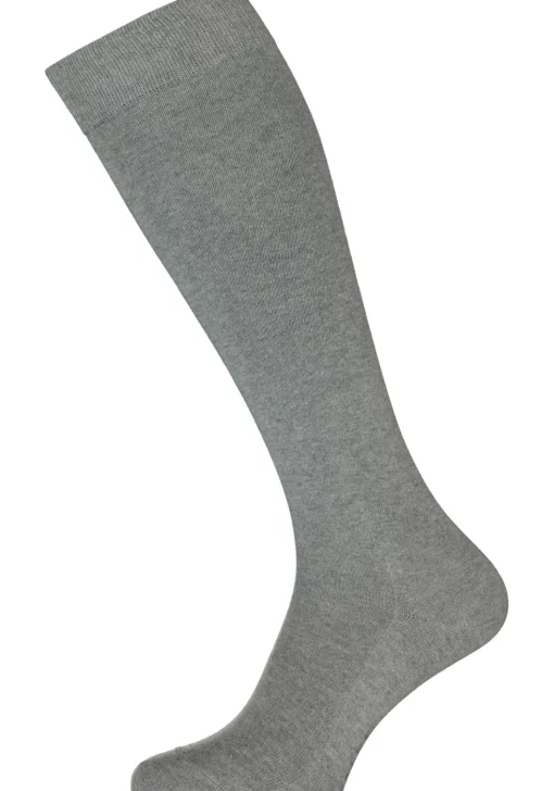FALKE Family dames kniekousen, katoen, grijs (grey mix)
