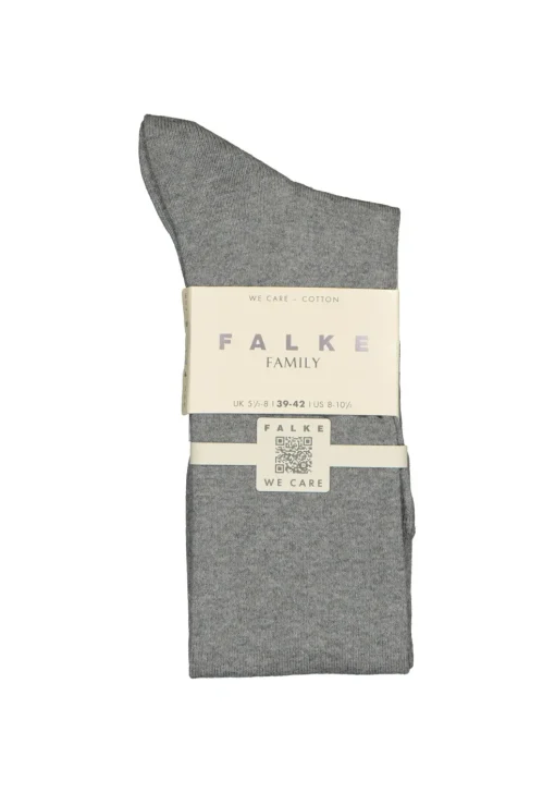 FALKE Family dames kniekousen, katoen, grijs (grey mix)