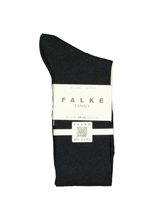 FALKE Family dames kniekousen, katoen, antraciet grijs (anthracite melange)