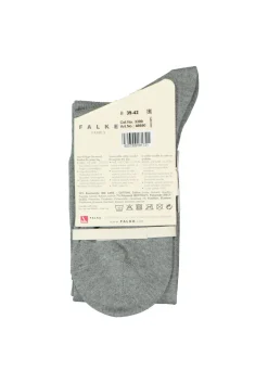 FALKE Family dames kniekousen, katoen, grijs (grey mix)