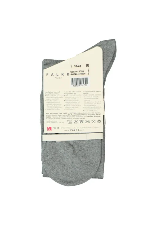FALKE Family dames kniekousen, katoen, grijs (grey mix)